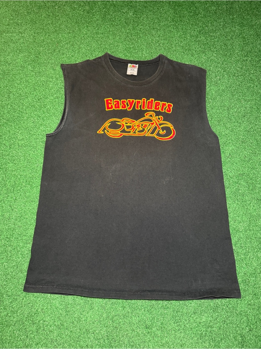 Easyriders Vintage 90s Tank Top Biker Motorcycle Large 21x30 Black Shirt